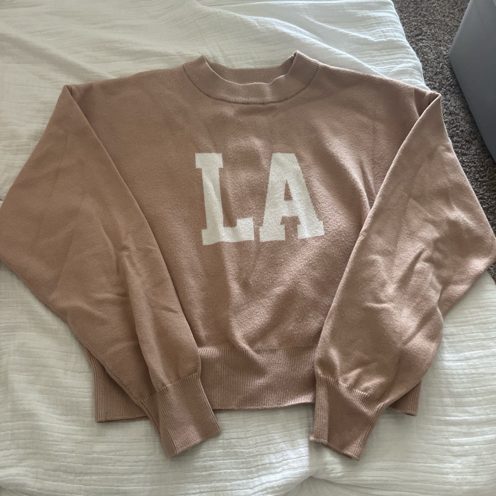 Charlotte Russe beige & white  Knit Sweater